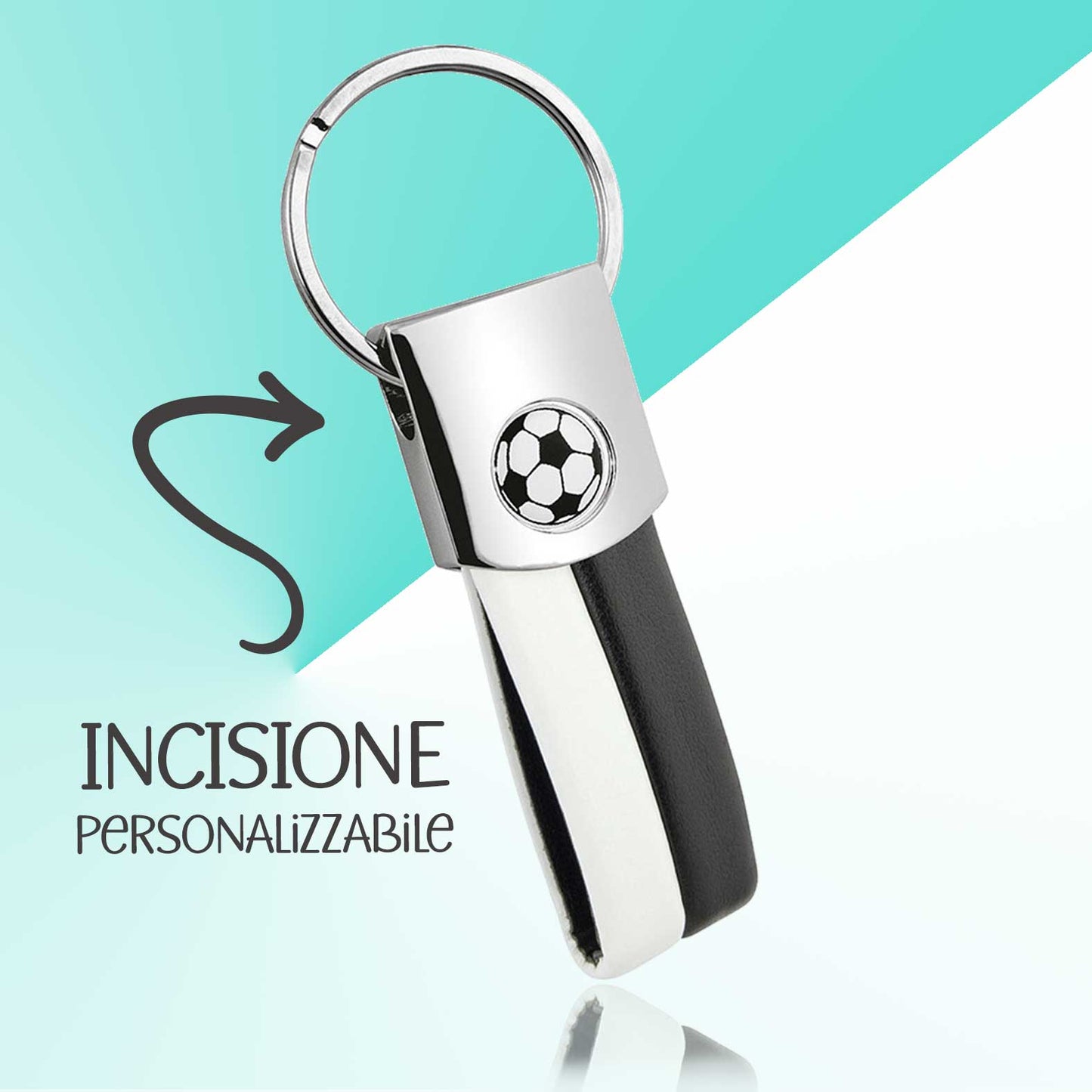 Portachiavi Football con nome