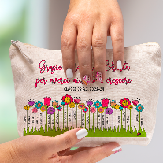 Pochette "Prato Fiorito" maestra con nomi dei bambini