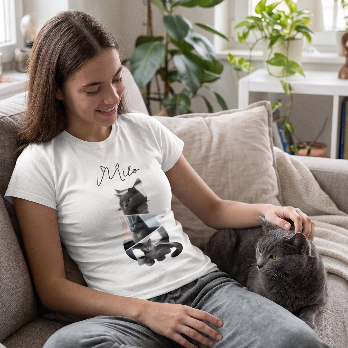 T-shirt Collage Micio