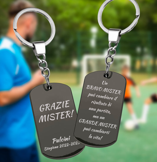Portachiavi "Black Tag" Allenatore Calcio