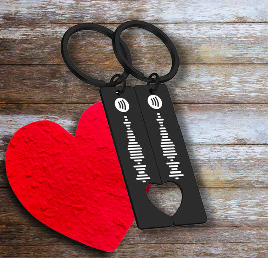 Coppia portachiavi targhetta codice Spotify