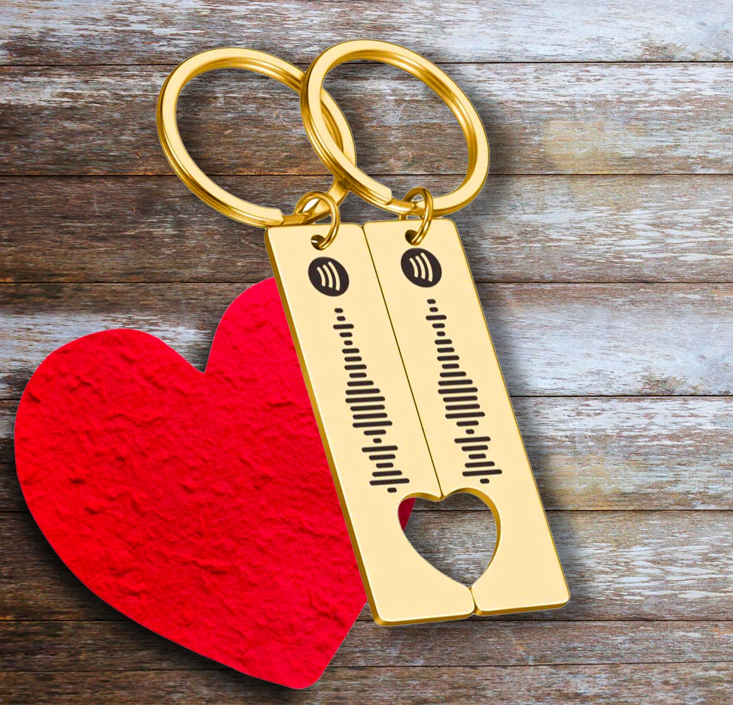 Coppia portachiavi targhetta codice Spotify