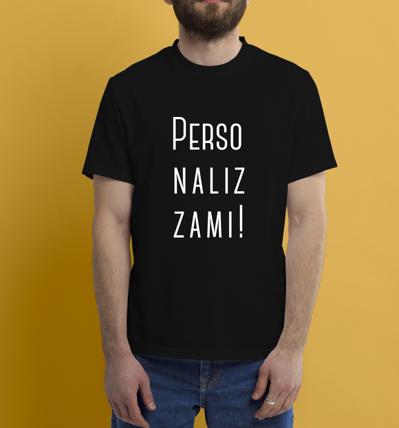 T-Shirt uomo Black con foto