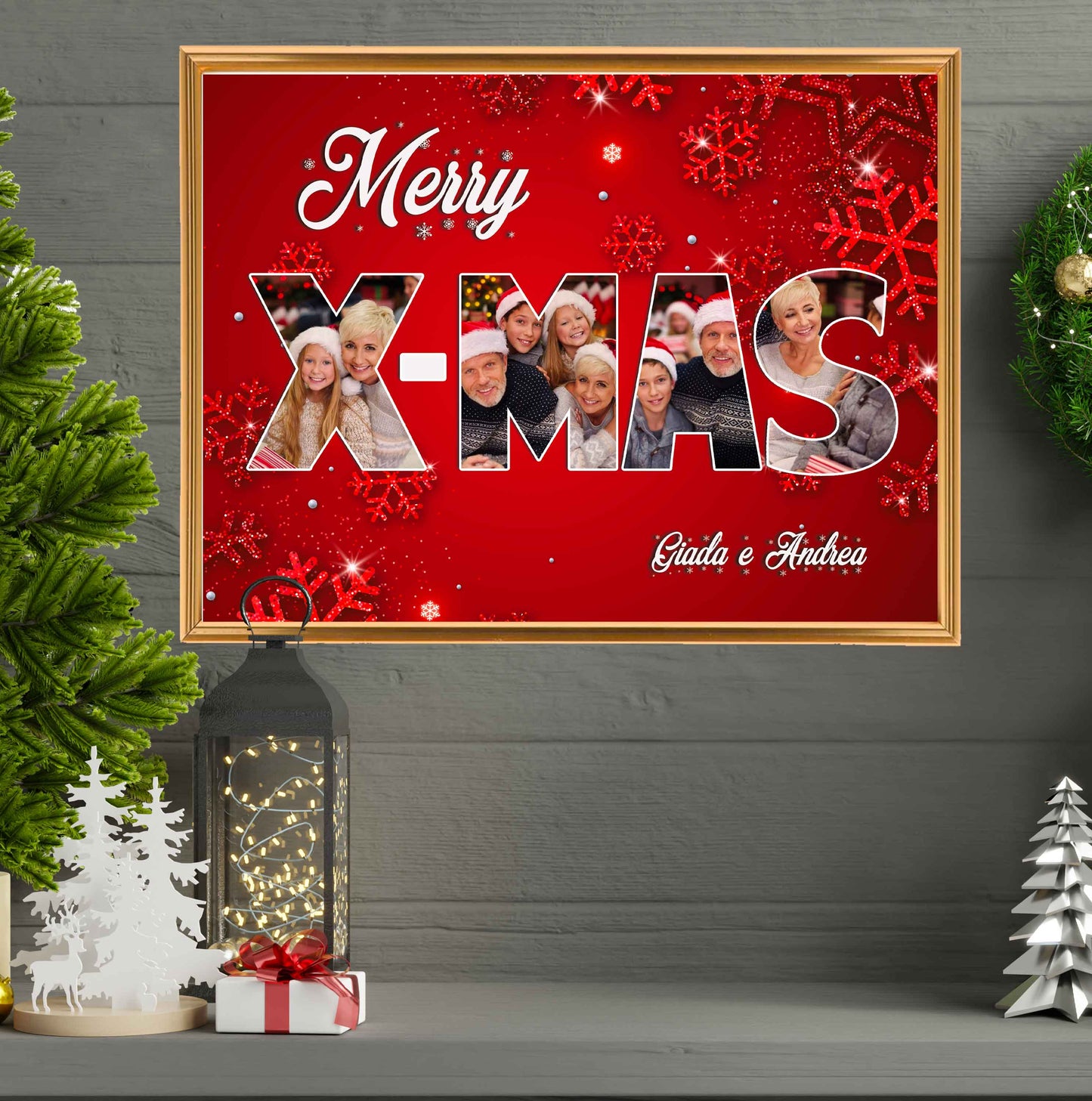 Quadro Natalizio con foto
