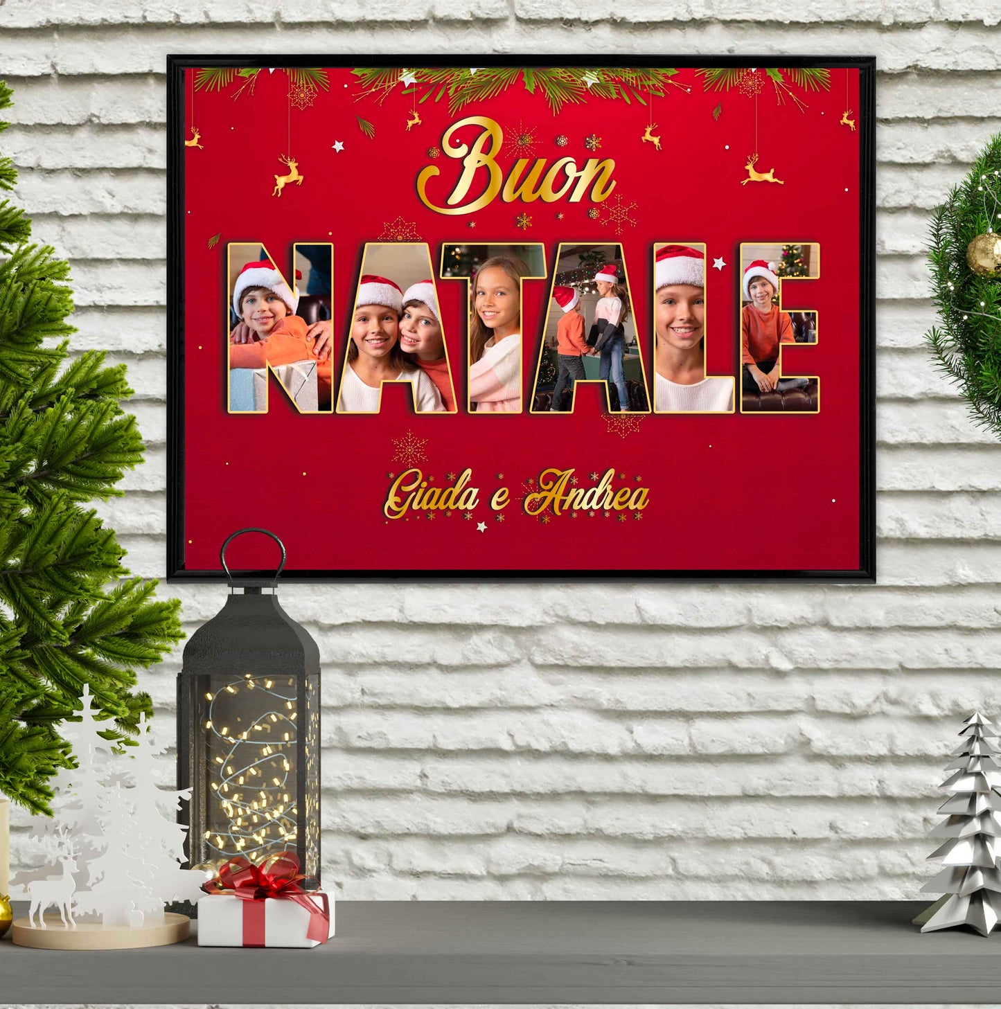 Quadro Natalizio con foto