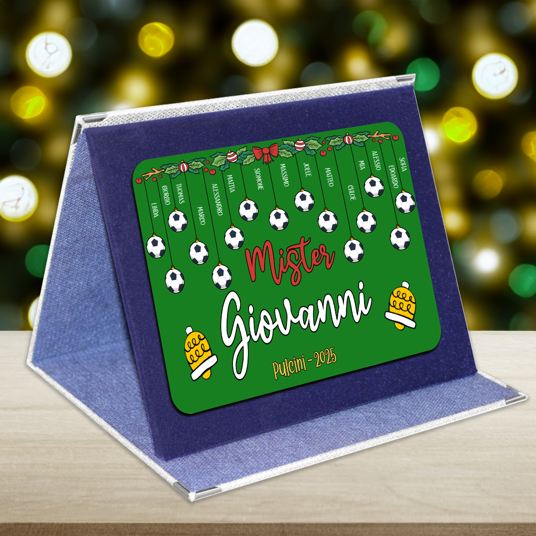 Targa Mister Natale con nomi bambini