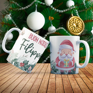 Tazza Santa Claus Watercolor