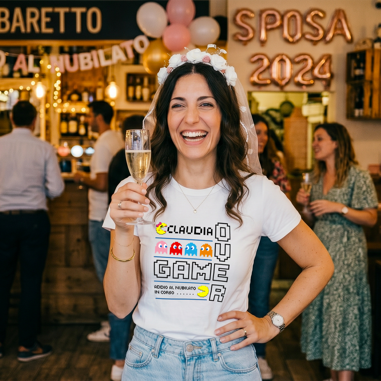 T-Shirt “Game Over” Addio al Nubilato/Celibato (Sposo/Sposa)