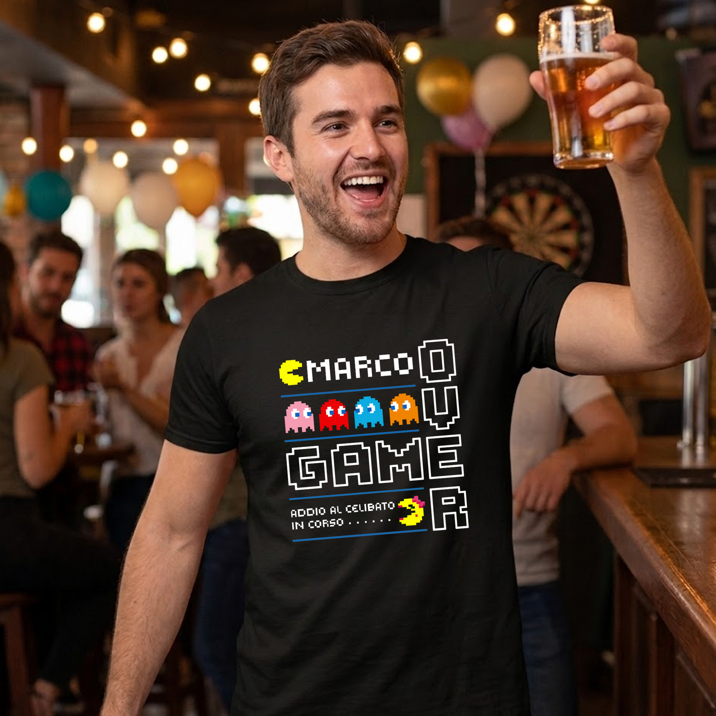 T-Shirt “Game Over” Addio al Nubilato/Celibato (Sposo/Sposa)