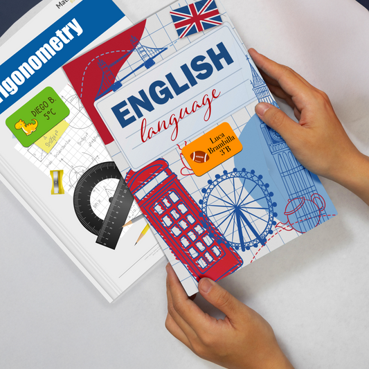 19 Etichette personalizzate per quaderni e libri
