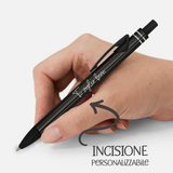 Penna personalizzabile con clip nera