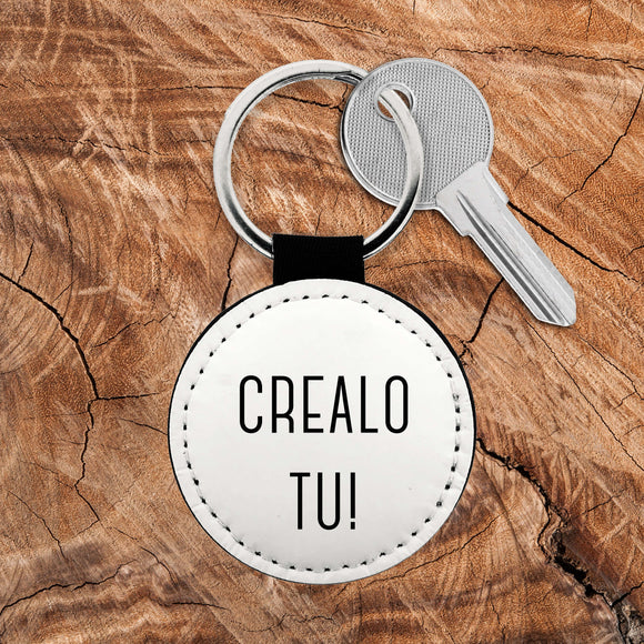 Portachiavi Tondo Ecopelle