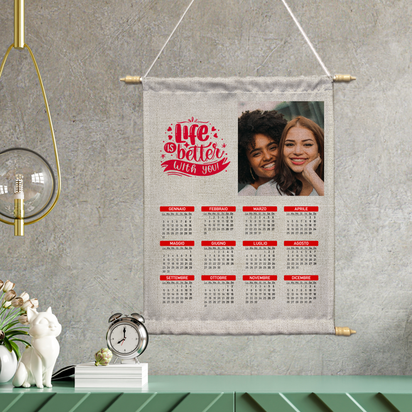 Calendario su tela canvas