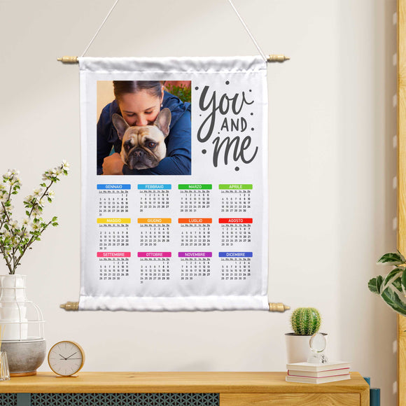Calendario su tela