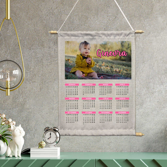 Calendario su tela canvas