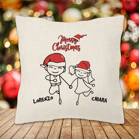 Cuscino Canvas CHRISTMAS FAMILY