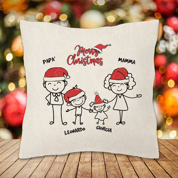 Cuscino Canvas CHRISTMAS FAMILY