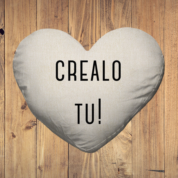 Cuscino cuore canvas