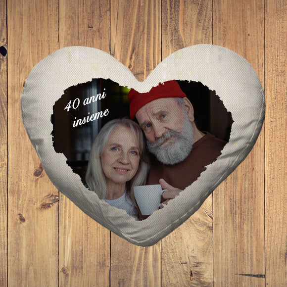 Cuscino cuore canvas