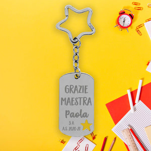 Portachiavi "Military Star" per la maestra