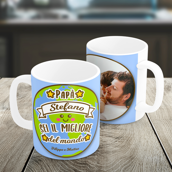 Tazza Papà migliore del mondo – EMISFERO Shop